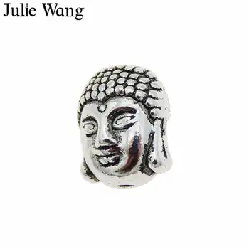 Julie Van 5-20 kom. Perle u obliku glave Buddha Starinski Rafting Antičku Srebrna Boja Razuporne Perle Narukvica i Ogrlica Privjesak Izrada nakita